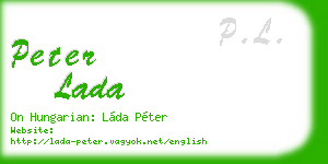 peter lada business card
