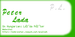 peter lada business card